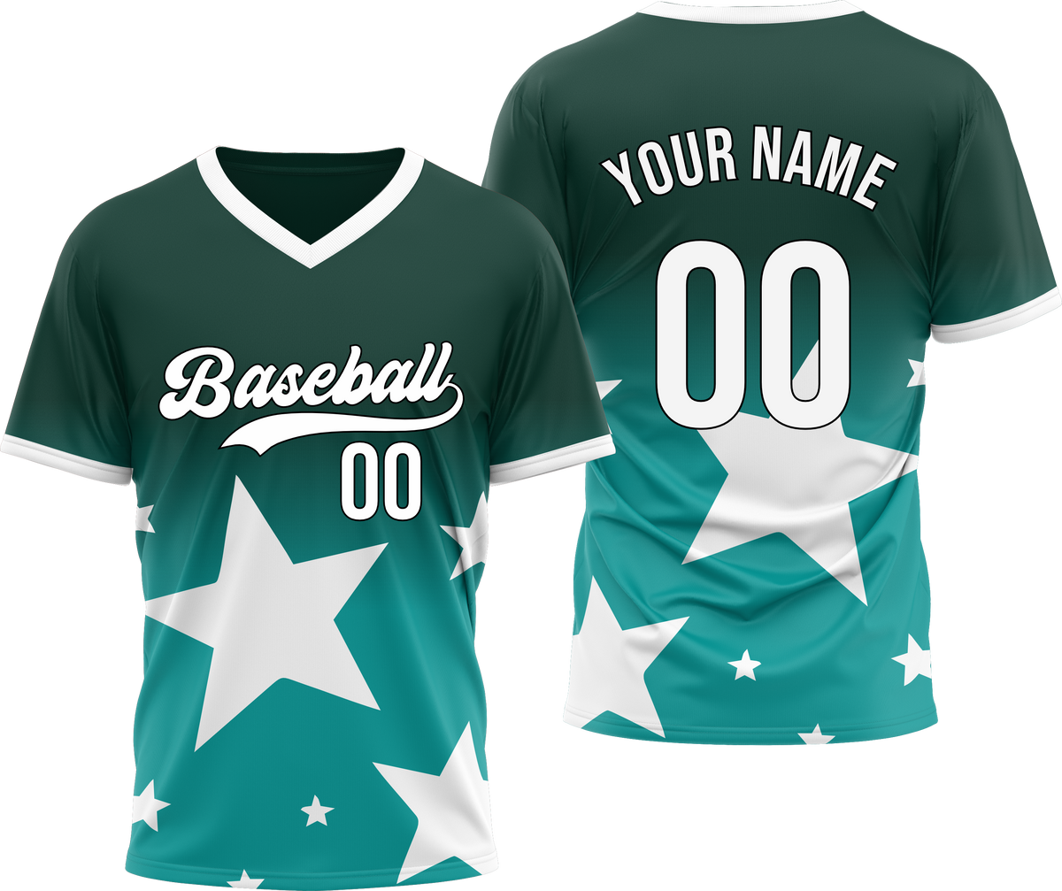 Custom Starlight Gradient Baseball Grey Sports Jersey Personalized Uniform with Name & Number