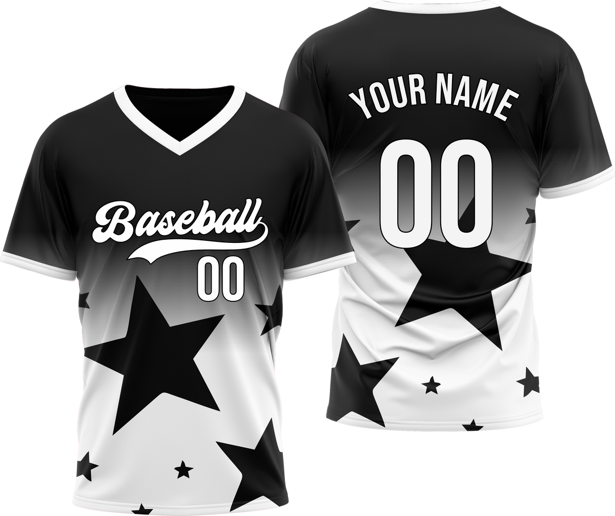 Custom Starlight Gradient Baseball Grey Sports Jersey Personalized Uniform with Name & Number
