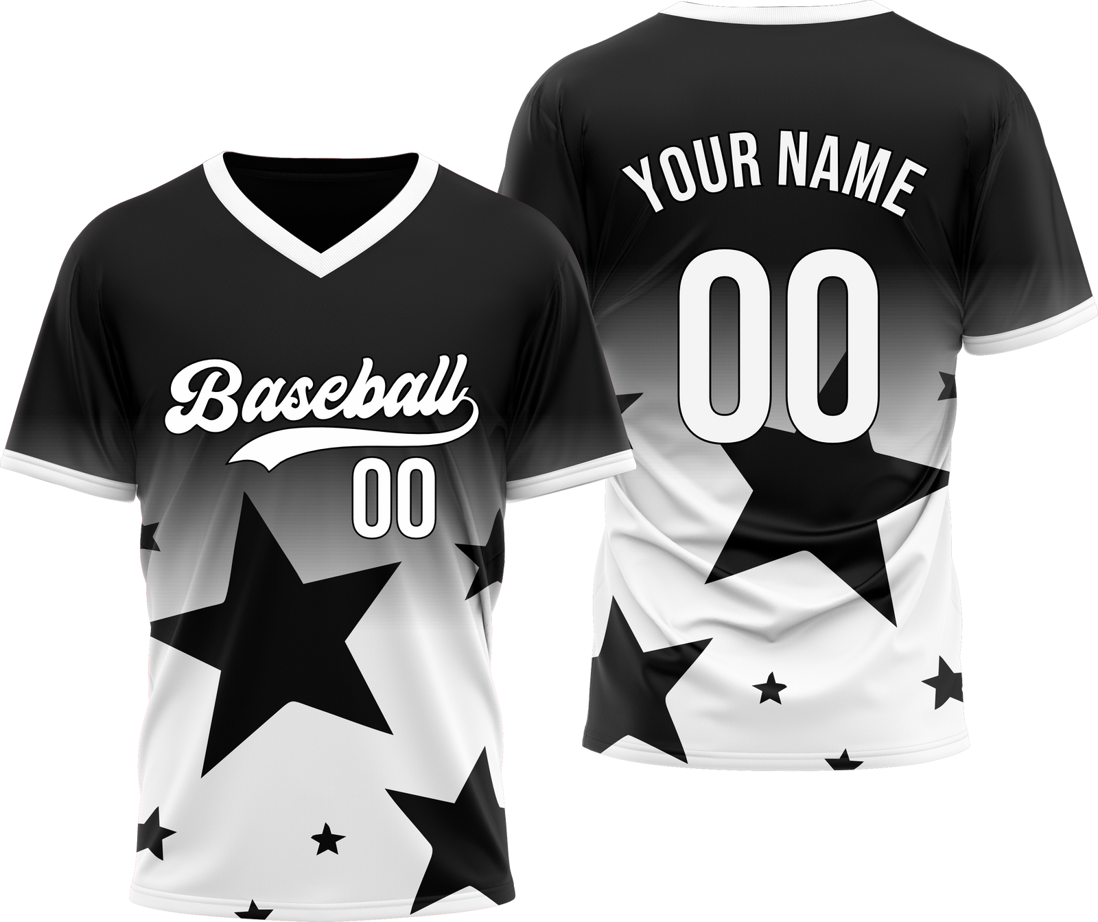 Custom Starlight Gradient Baseball Grey Sports Jersey Personalized Uniform with Name & Number