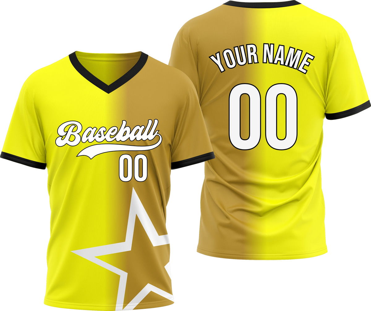 Custom Star Divide Gradient Baseball Aqua Sports Jersey Personalized Uniform with Name & Number