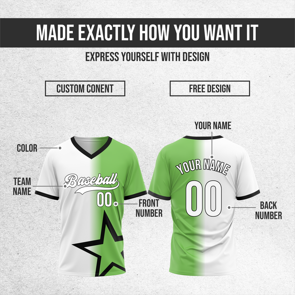 Custom Starlight Fade Baseball White Sports Jersey Personalized Uniform with Name & Number