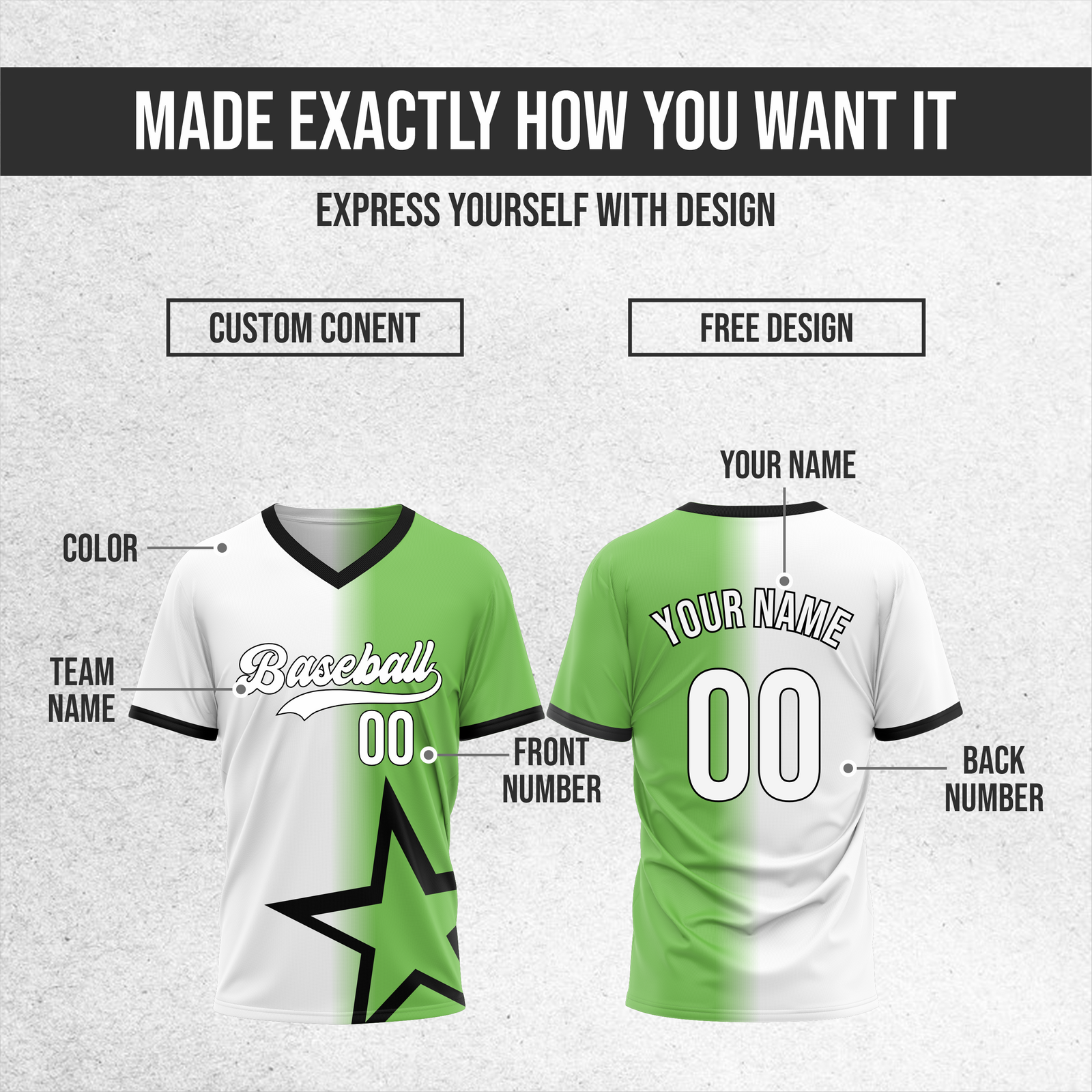 Custom Starlight Fade Baseball White Sports Jersey Personalized Uniform with Name & Number