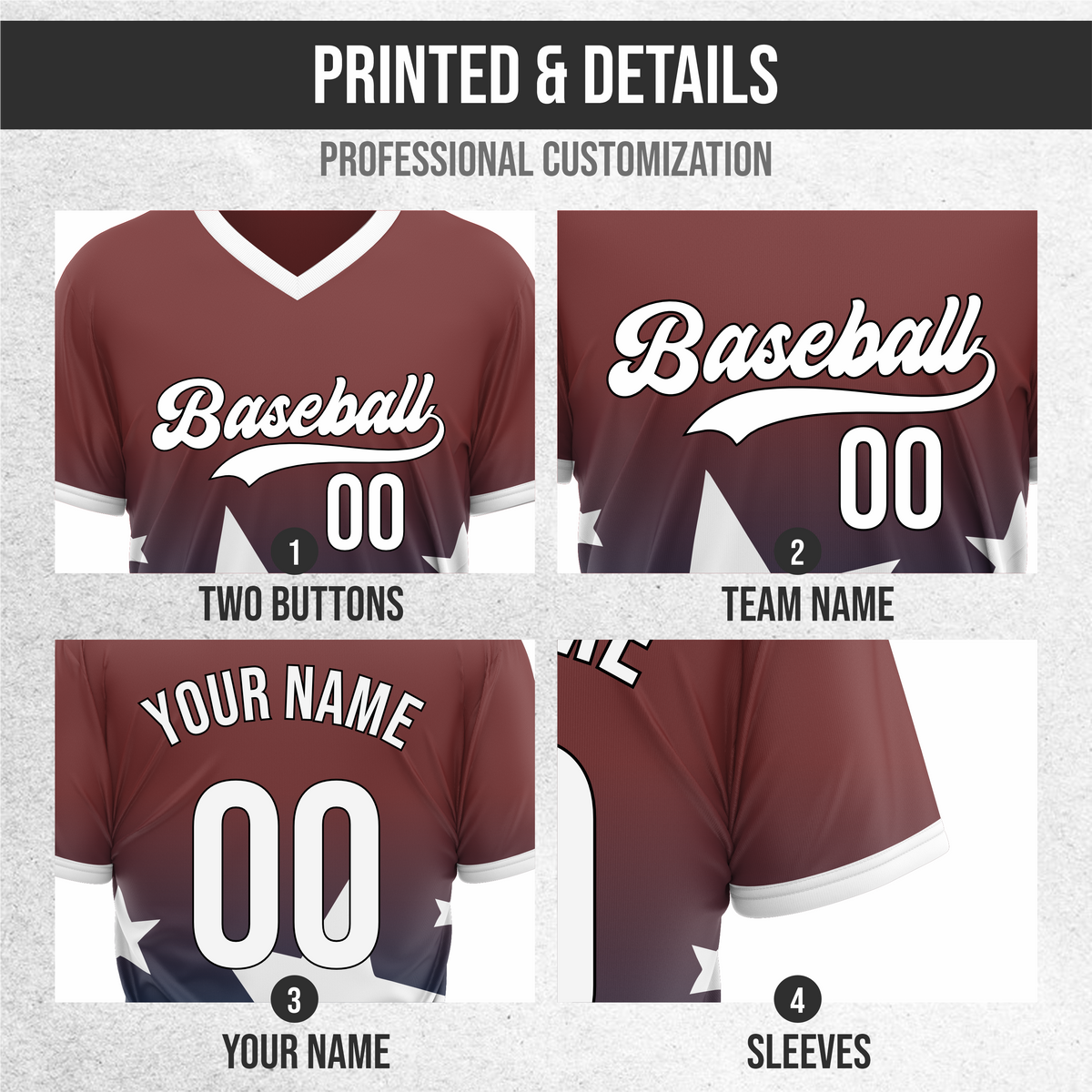 Custom Starlight Gradient Baseball Navy Sports Jersey Personalized Uniform with Name & Number