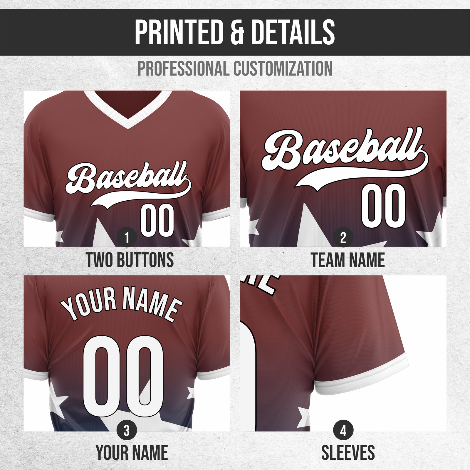 Custom Starlight Gradient Baseball Navy Sports Jersey Personalized Uniform with Name & Number