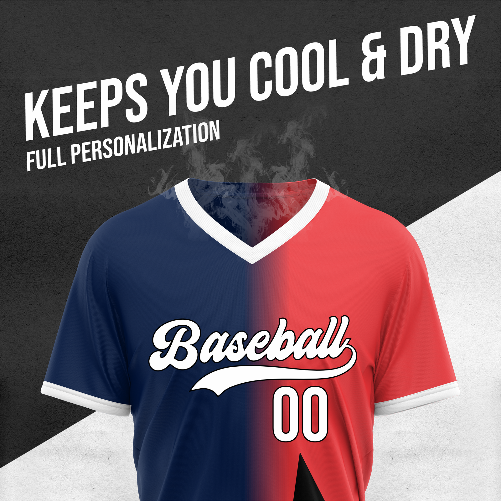 Custom Starlight Fade Baseball Navy Sports Jersey Personalized Uniform with Name & Number