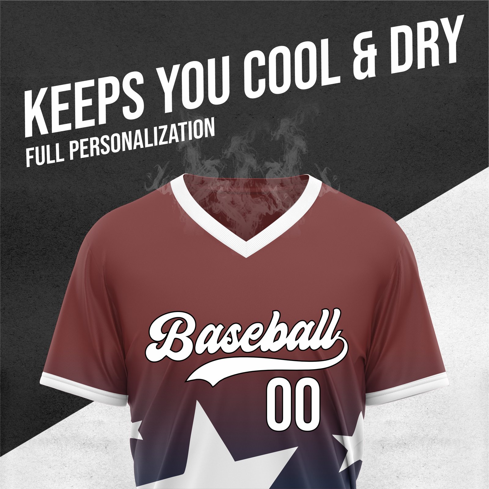 Custom Starlight Gradient Baseball Navy Sports Jersey Personalized Uniform with Name & Number