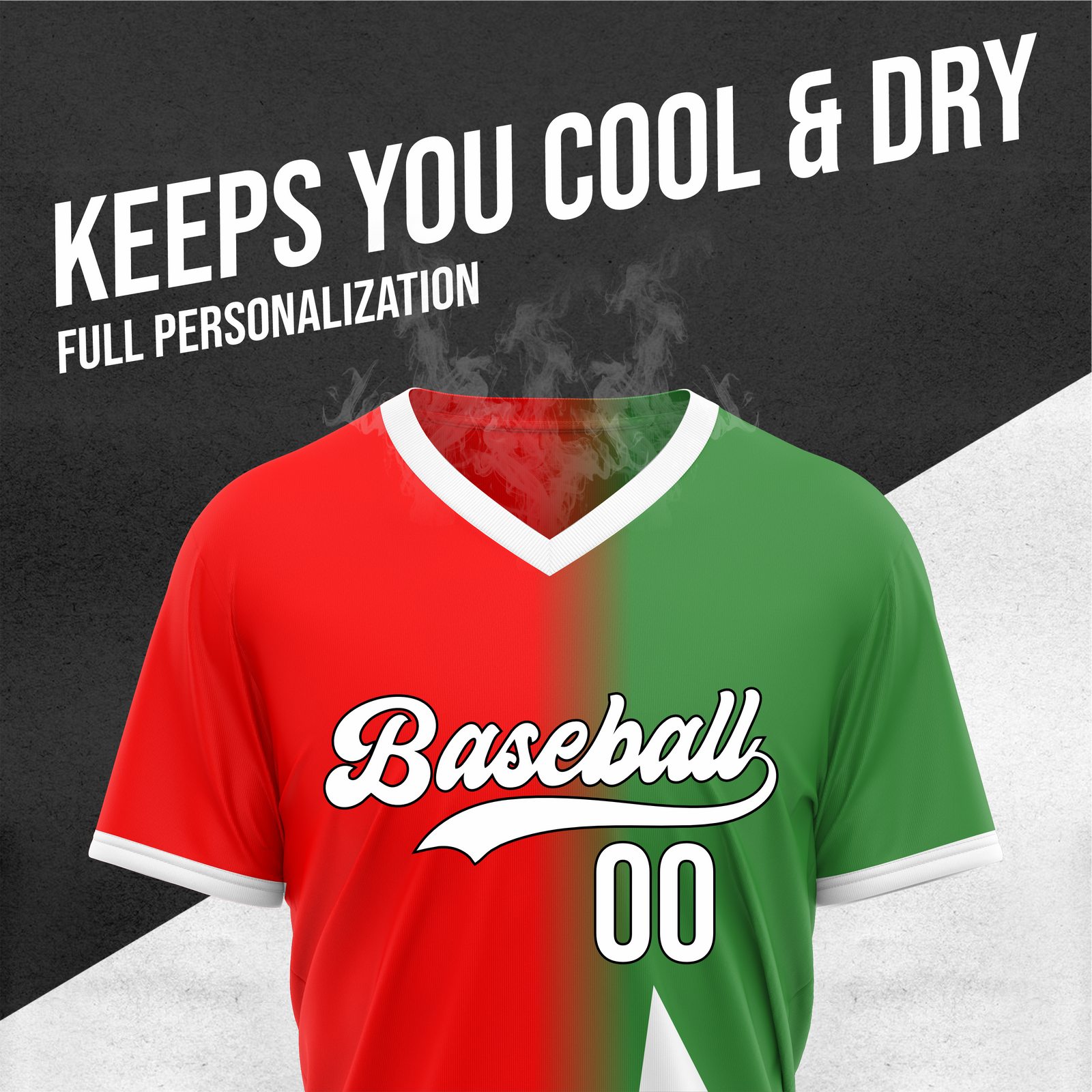 Custom Starlight Fade Baseball Red Sports Jersey Personalized Uniform with Name & Number