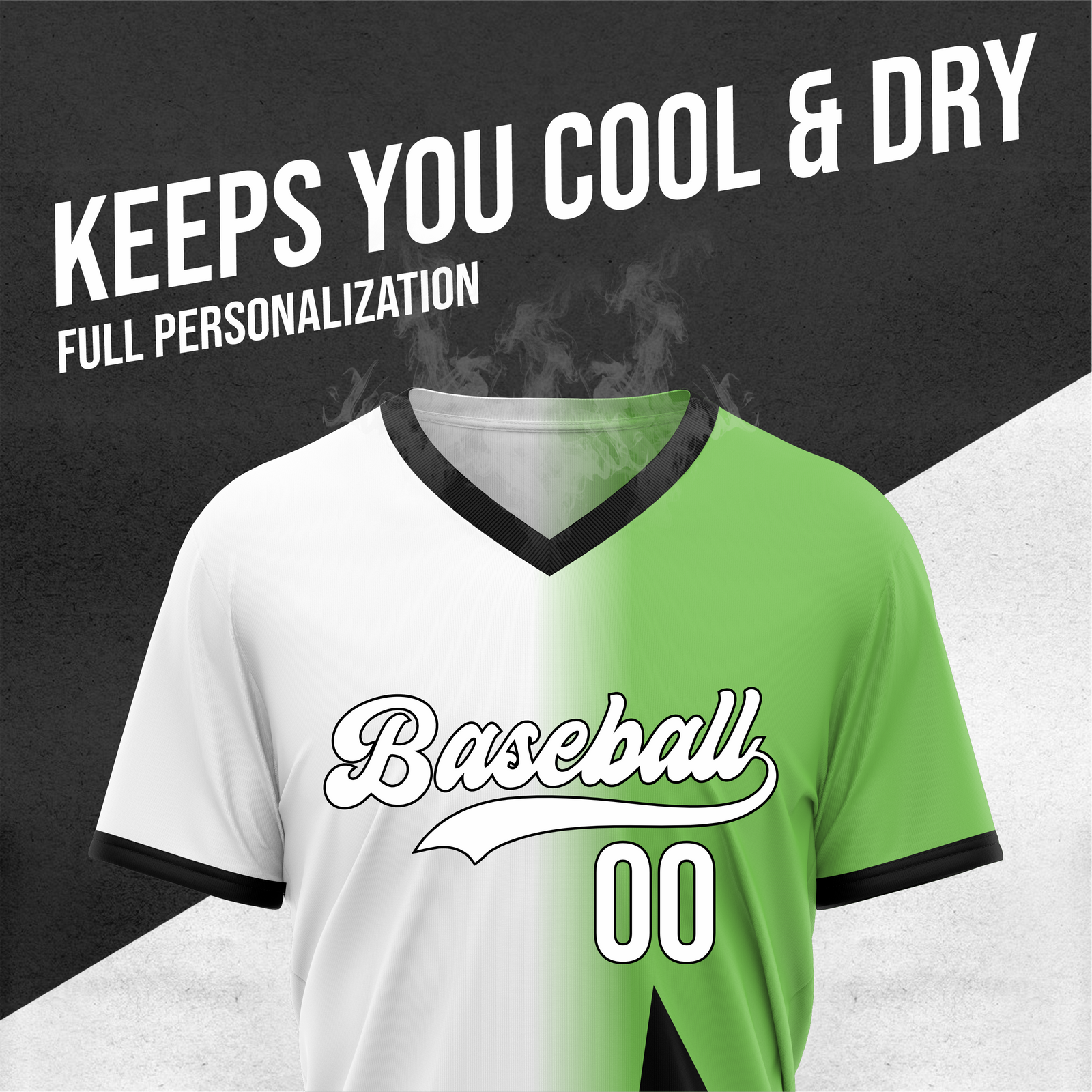 Custom Starlight Fade Baseball White Sports Jersey Personalized Uniform with Name & Number