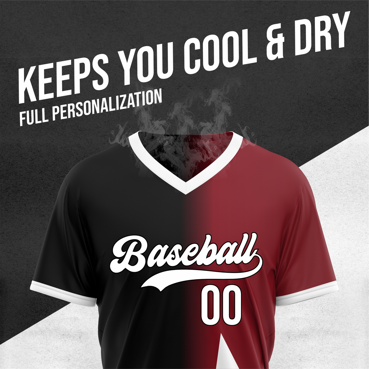 Custom Starlight Fade Baseball Black Sports Jersey Personalized Uniform with Name & Number