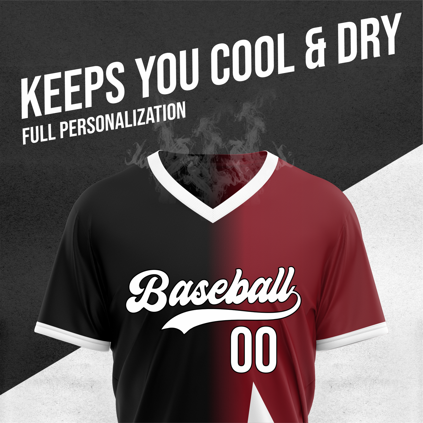 Custom Starlight Fade Baseball Black Sports Jersey Personalized Uniform with Name & Number
