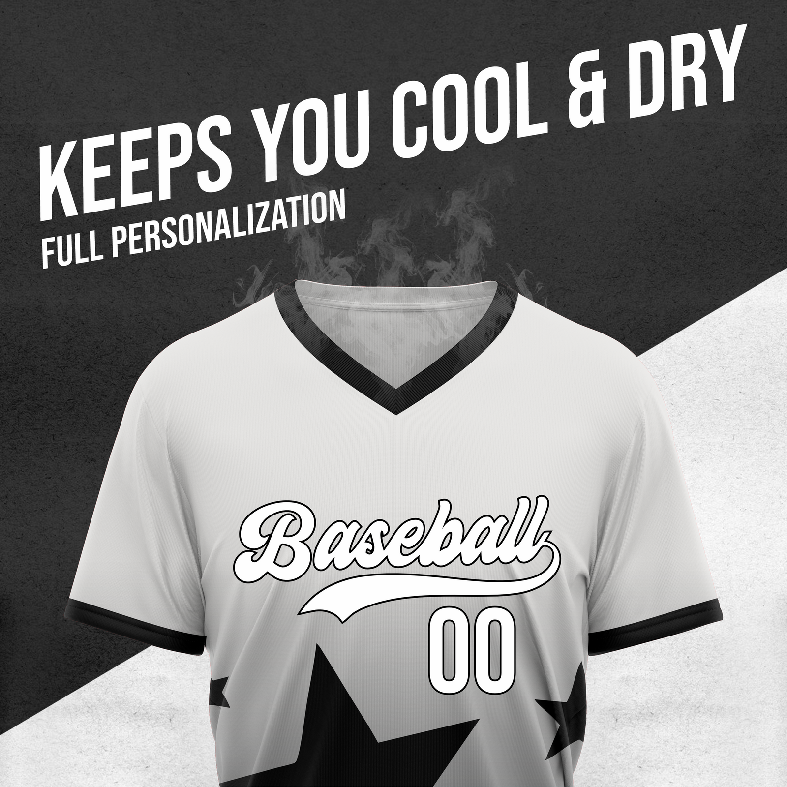 Custom Starlight Gradient Baseball Grey Sports Jersey Personalized Uniform with Name & Number