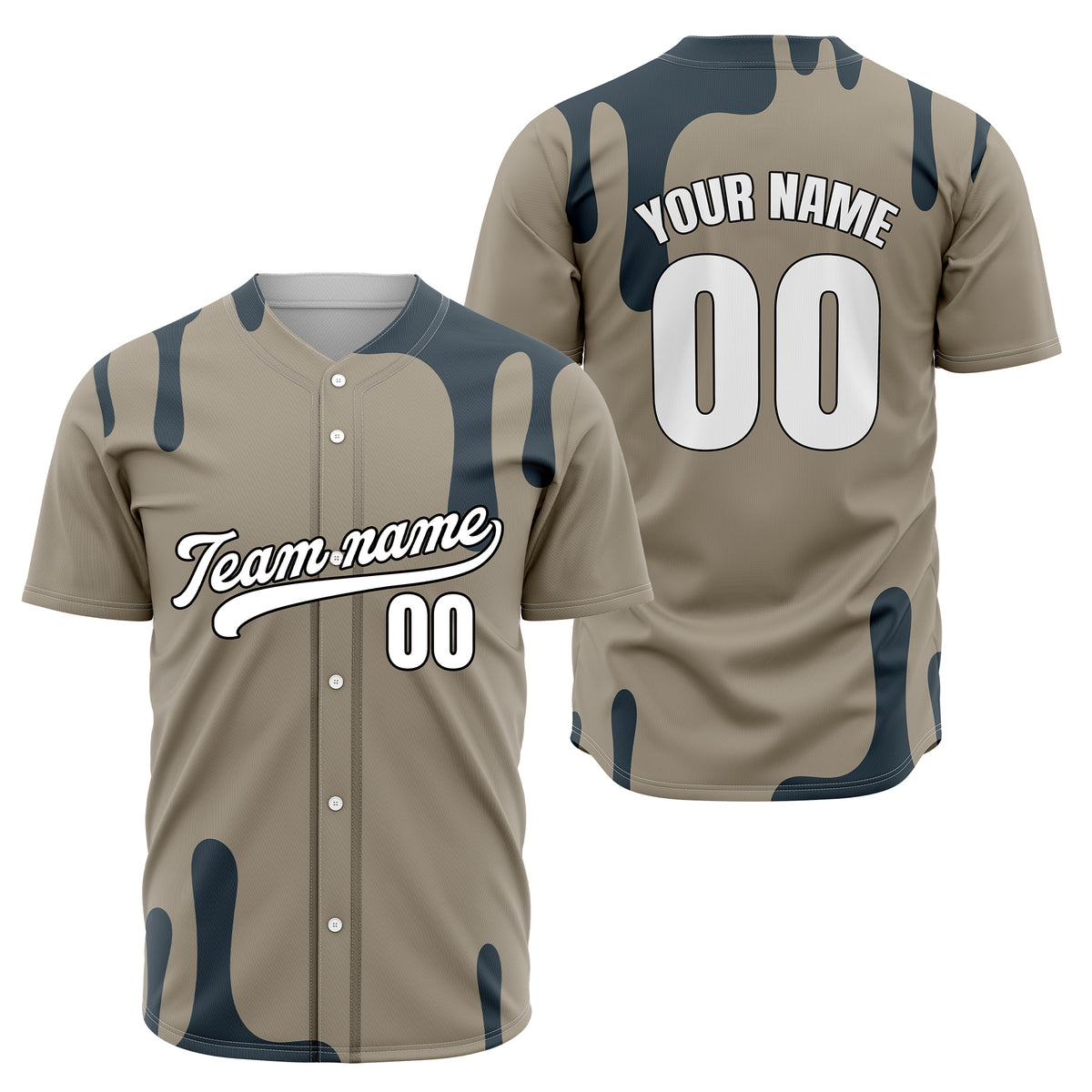 Custom Ink Dripline Grey Sports Jersey Personalized Uniform with Name &amp; Number