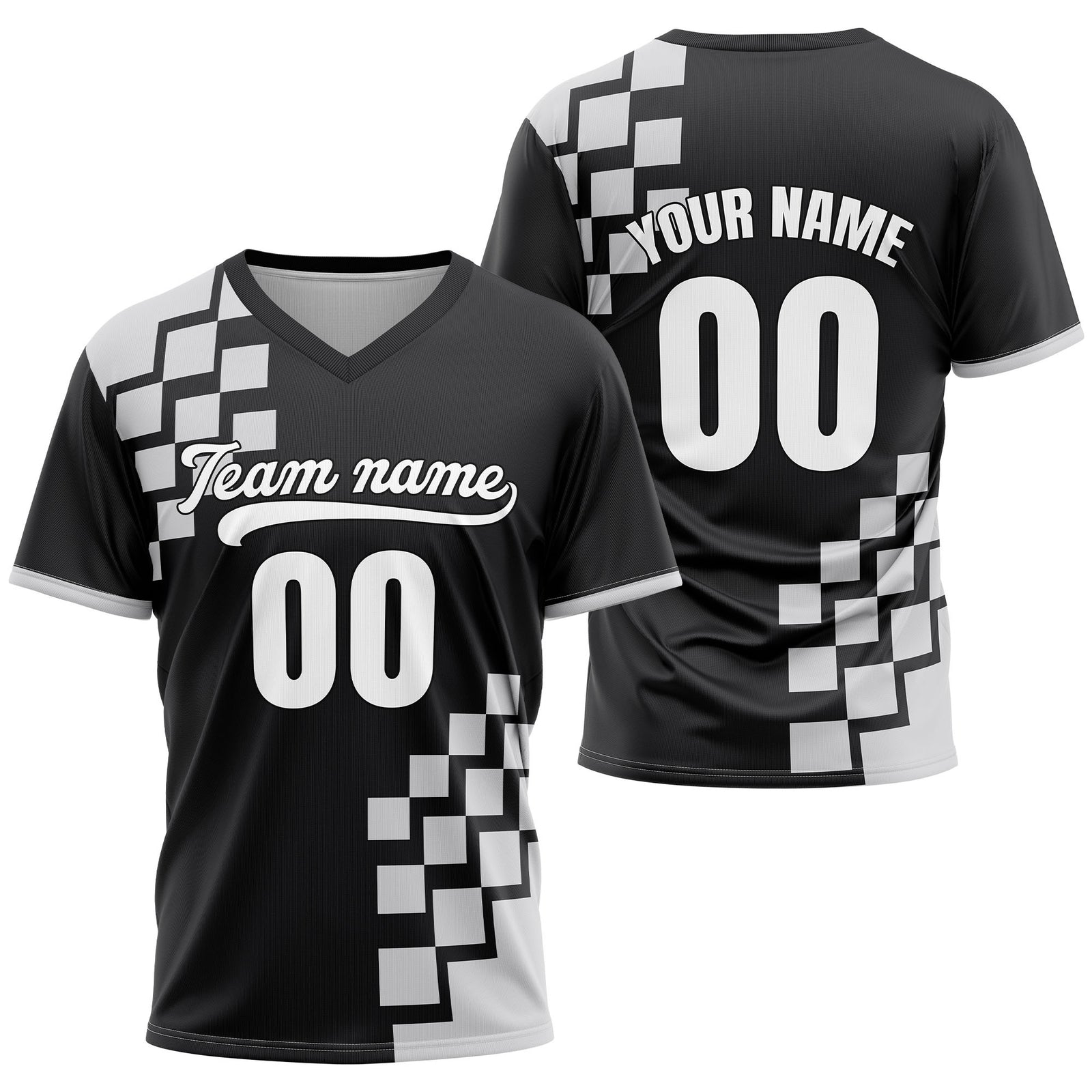 Custom Shadow Pixel Blue Baseball Sports Jersey Personalized Uniform with Name & Number