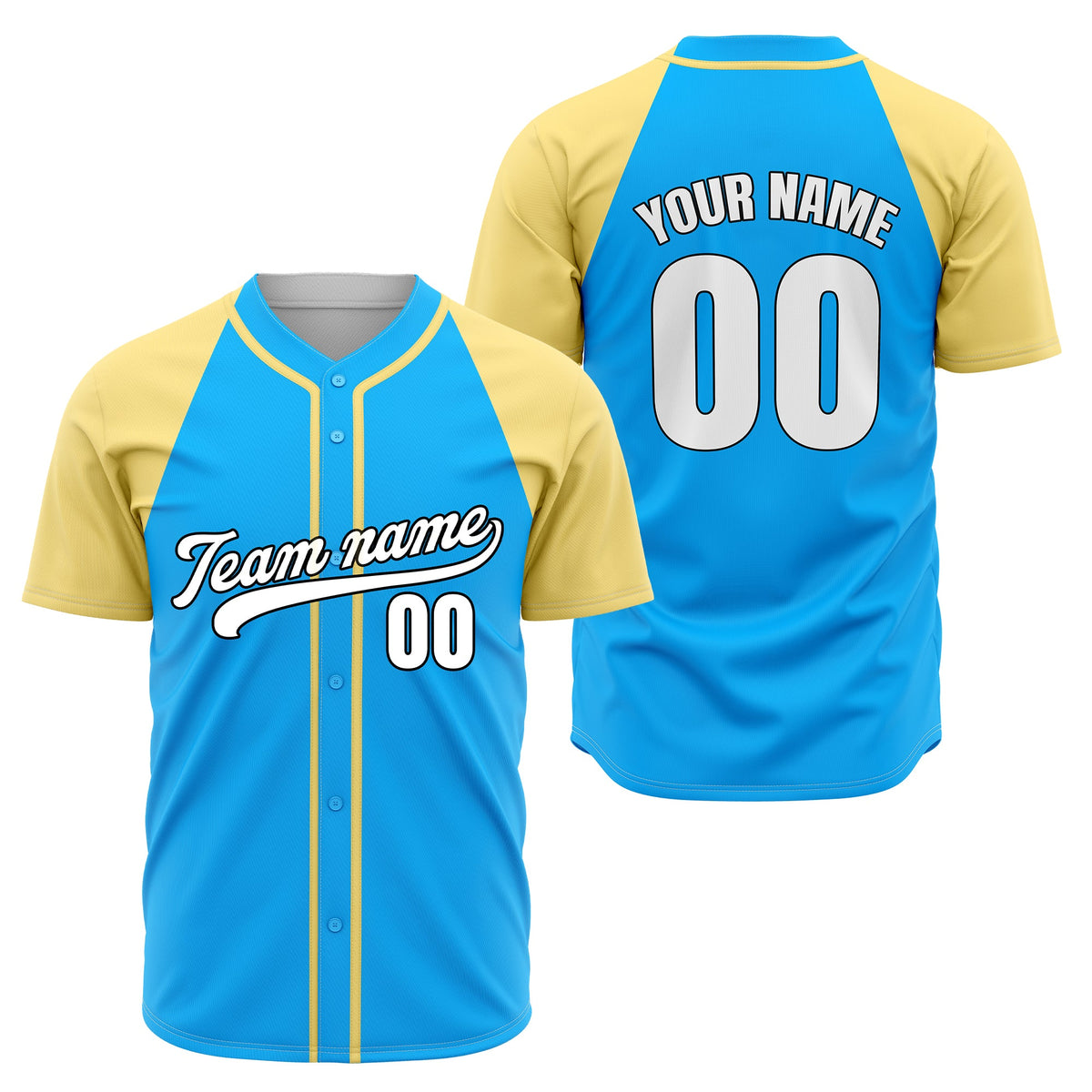 Custom Baseline Baseball Aqua Sports Jersey Personalized Uniform with Name & Number