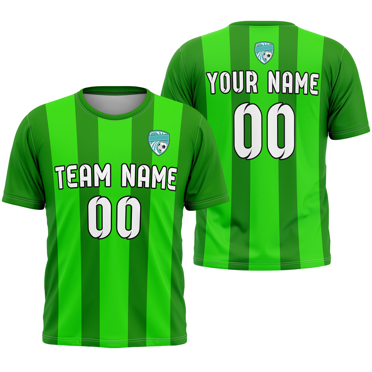 Custom Striker Stripe Teal Soccer sport Tops Jersey