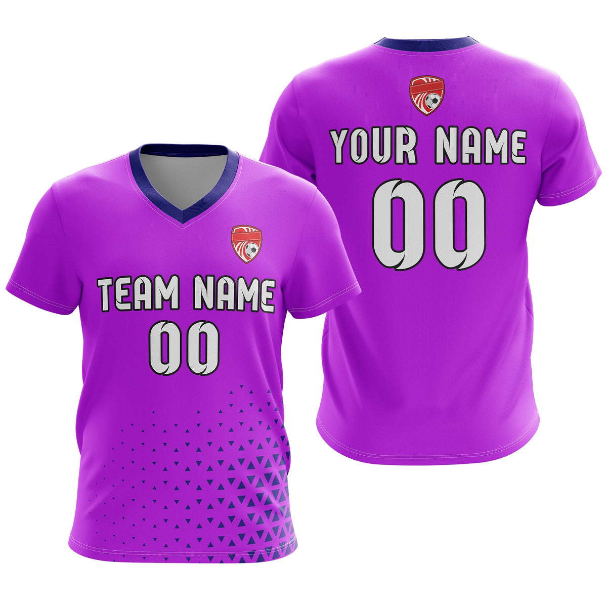 Custom Tri-Edge V-Side Pattern D3 Soccer Sport Tops Jersey
