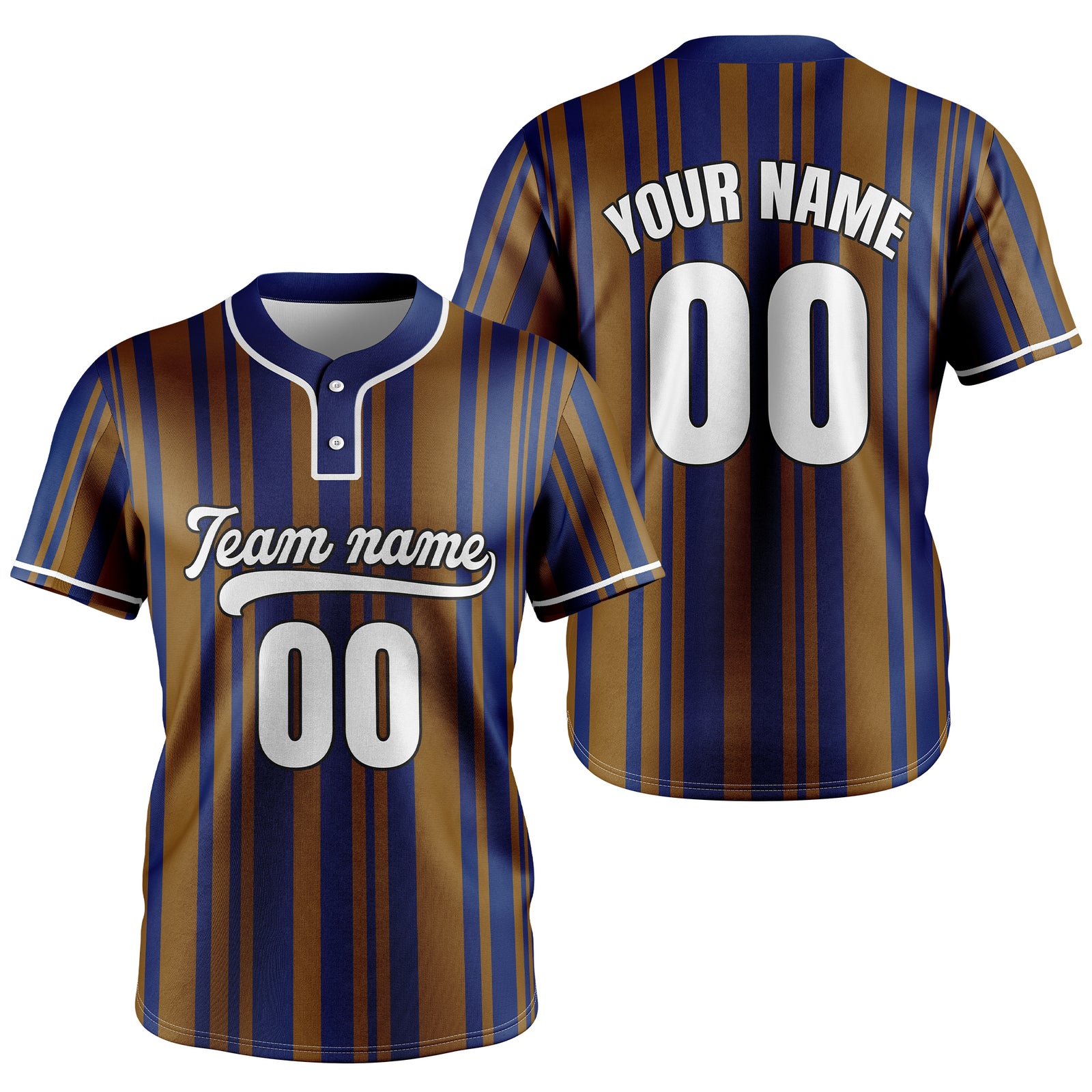 Custom Stripe Fusion Navy Baseball Sports Jersey Personalized Uniform with Name & Number