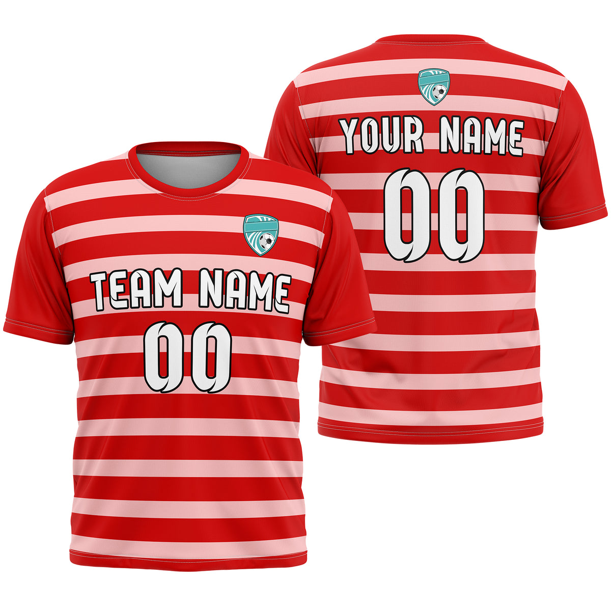 Custom Royal Stripe Aqua Soccer sport Tops Jersey