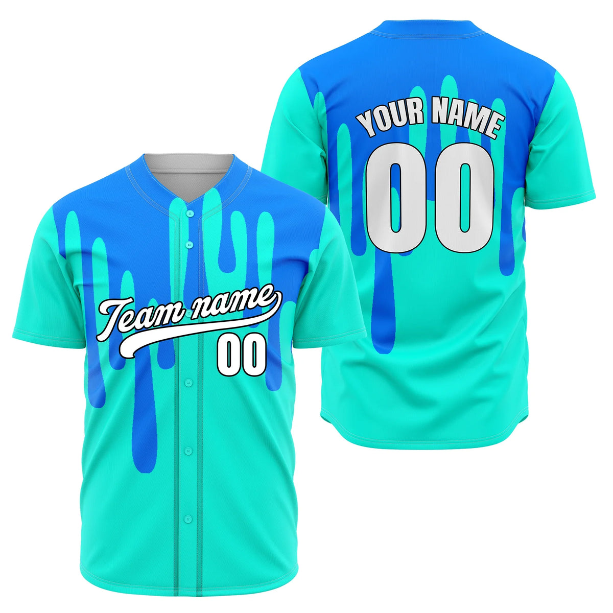 Custom Ink Drip Sports Jersey Personalized Uniform with Name & Number