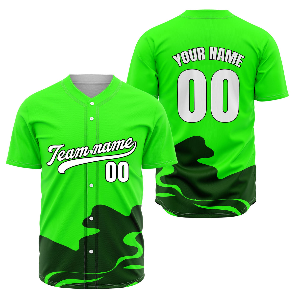 Custom Yellow Baseball Wave Sports Jersey Personalized Uniform with Name & Number