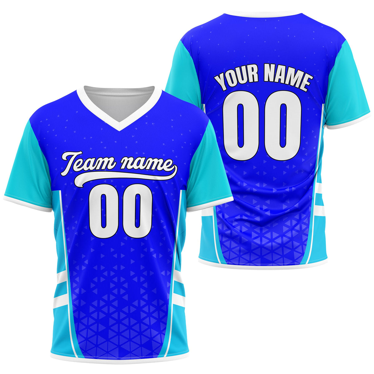 Custom HexaFade Aqua Pullover Baseball Sports Jersey Personalized Uniform with Name & Number