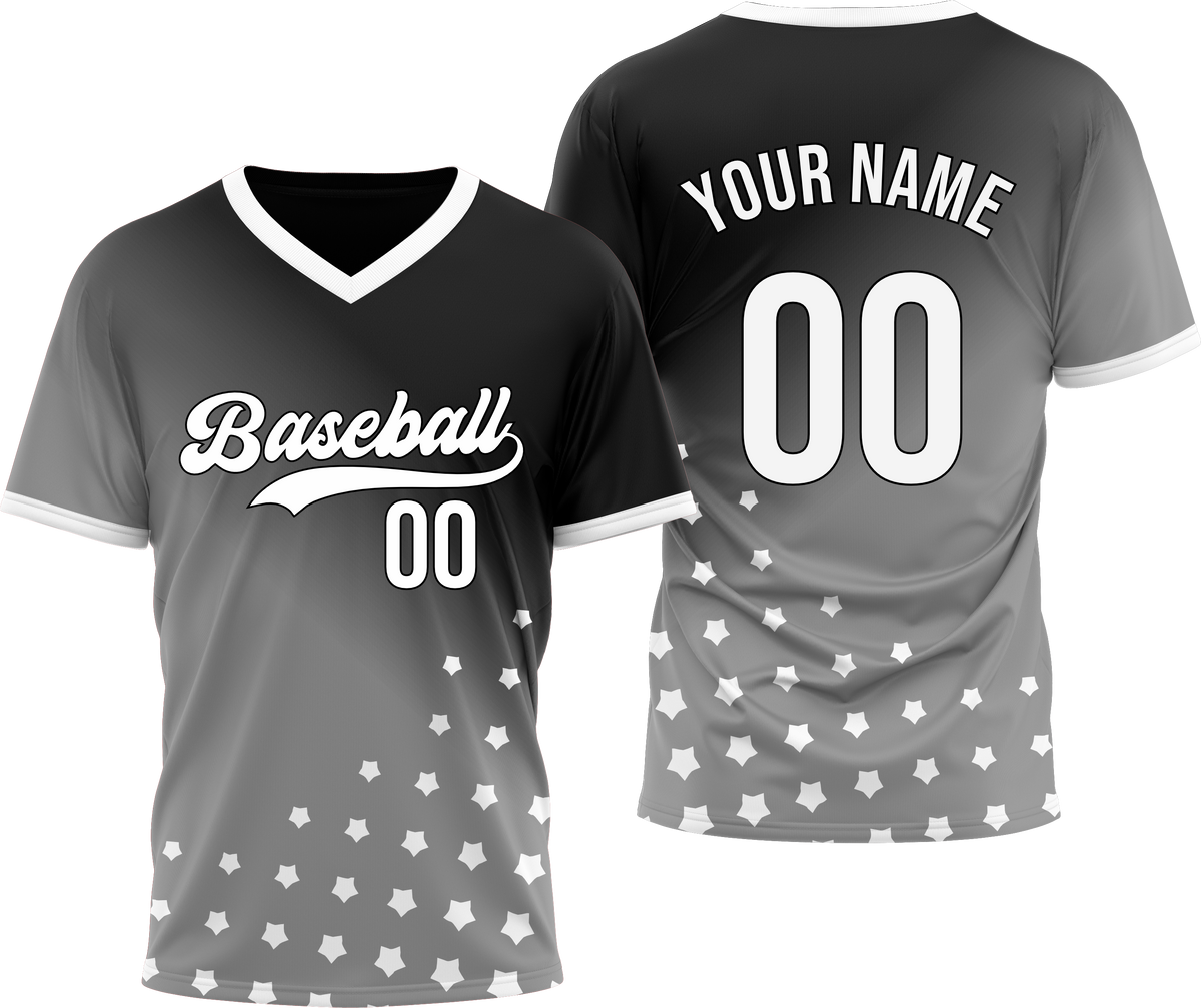 Custom Twilight Stars Baseball White Sports Jersey Personalized Uniform with Name & Number