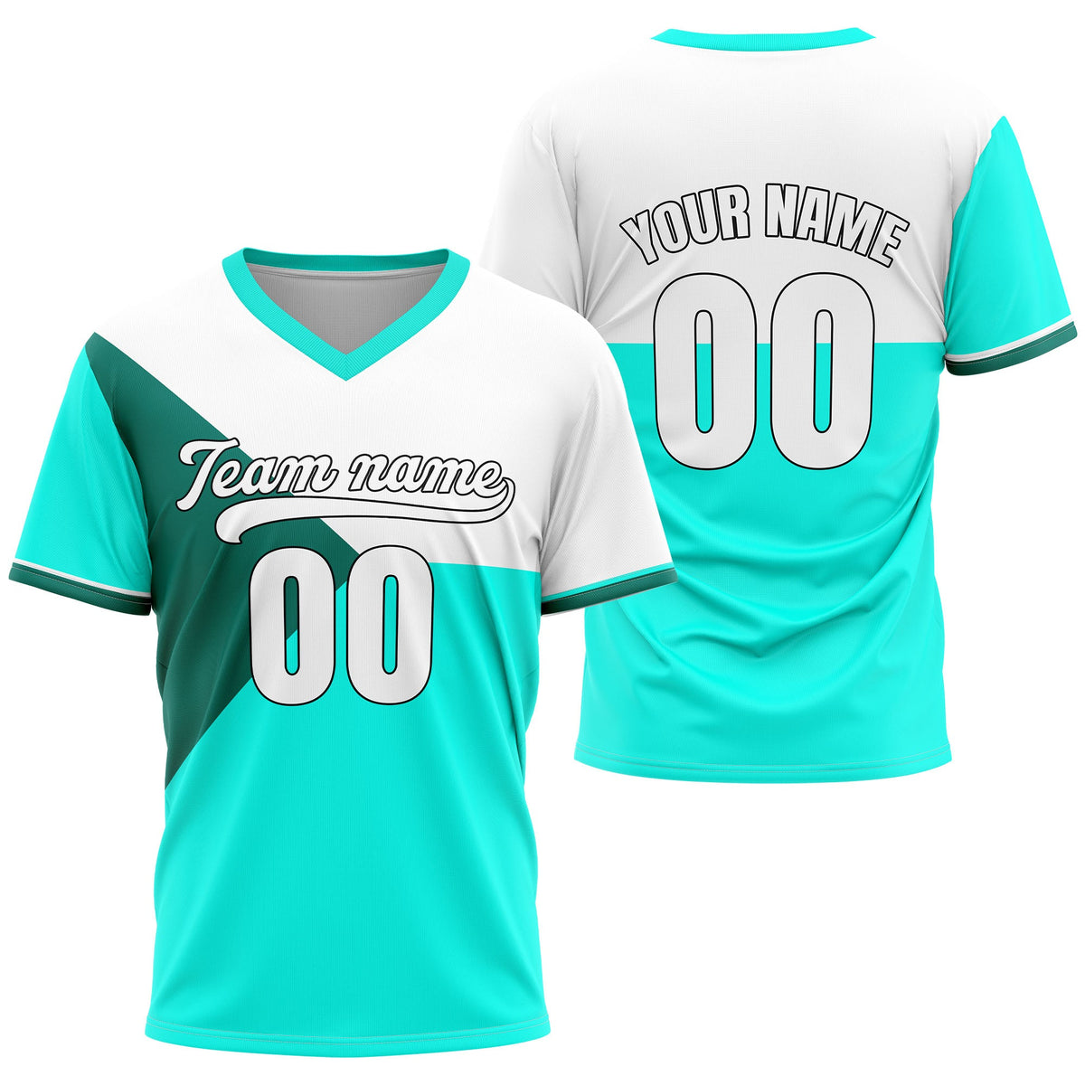 Custom FlexCore Aqua Baseball Sports Jersey Personalized Uniform with Name &amp; Number