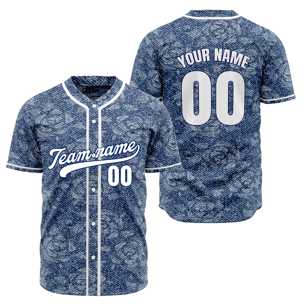 Custom Denim Ace Baseball Sports Jersey Personalized Uniform with Name &amp; Number
