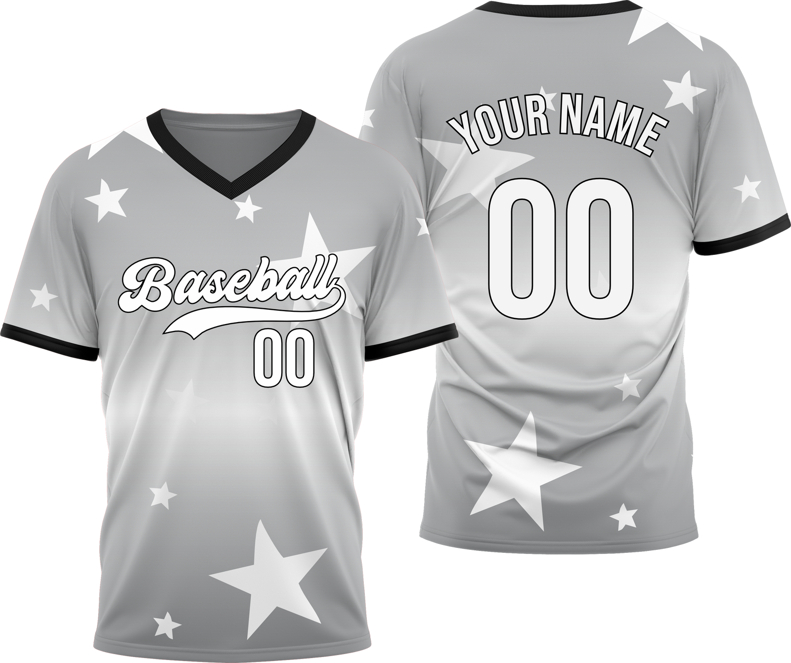 Custom Starfall Gradient Baseball Red Sports Jersey Personalized Uniform with Name & Number