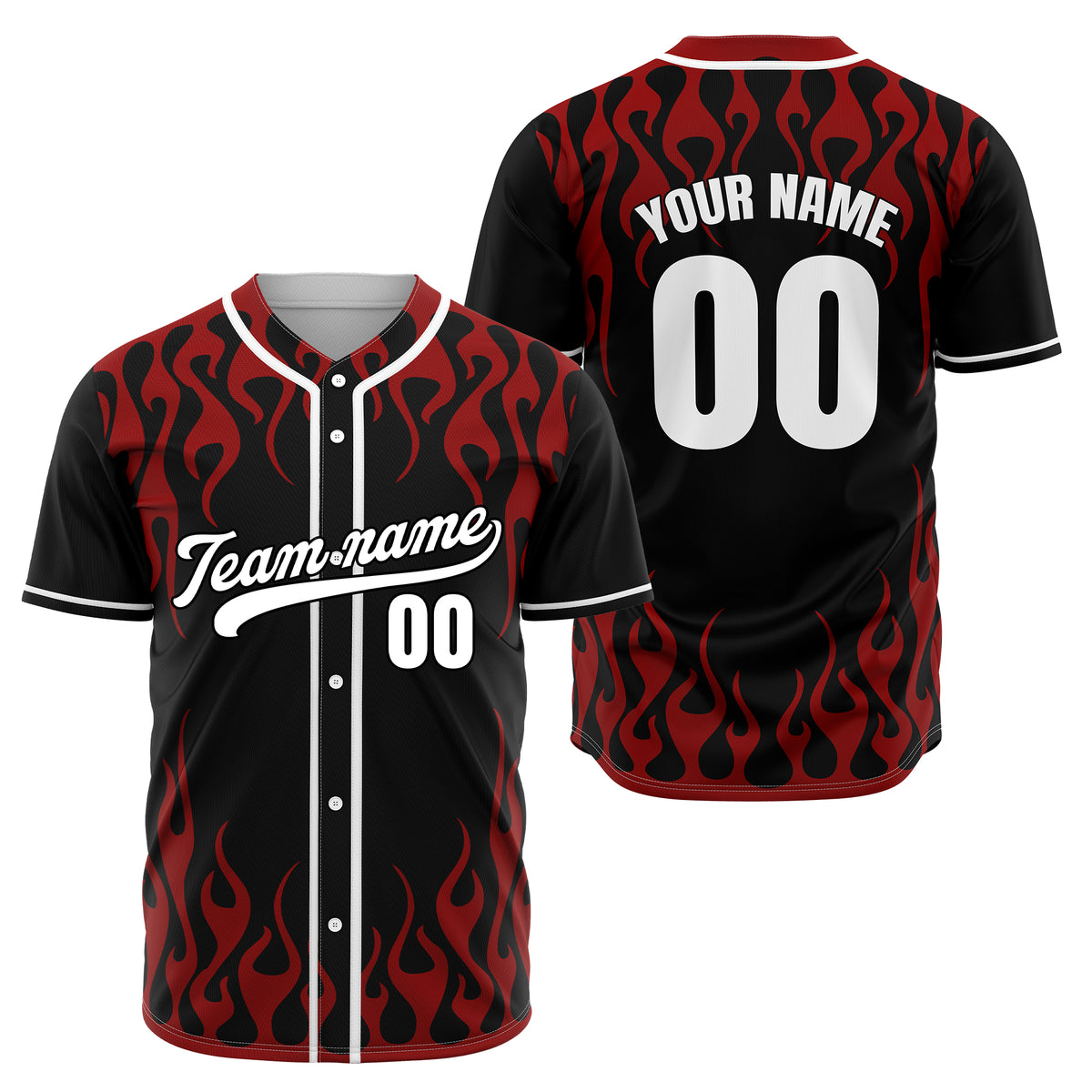Custom Frostburn Black Baseball Sports Jersey Personalized Uniform with Name &amp; Number