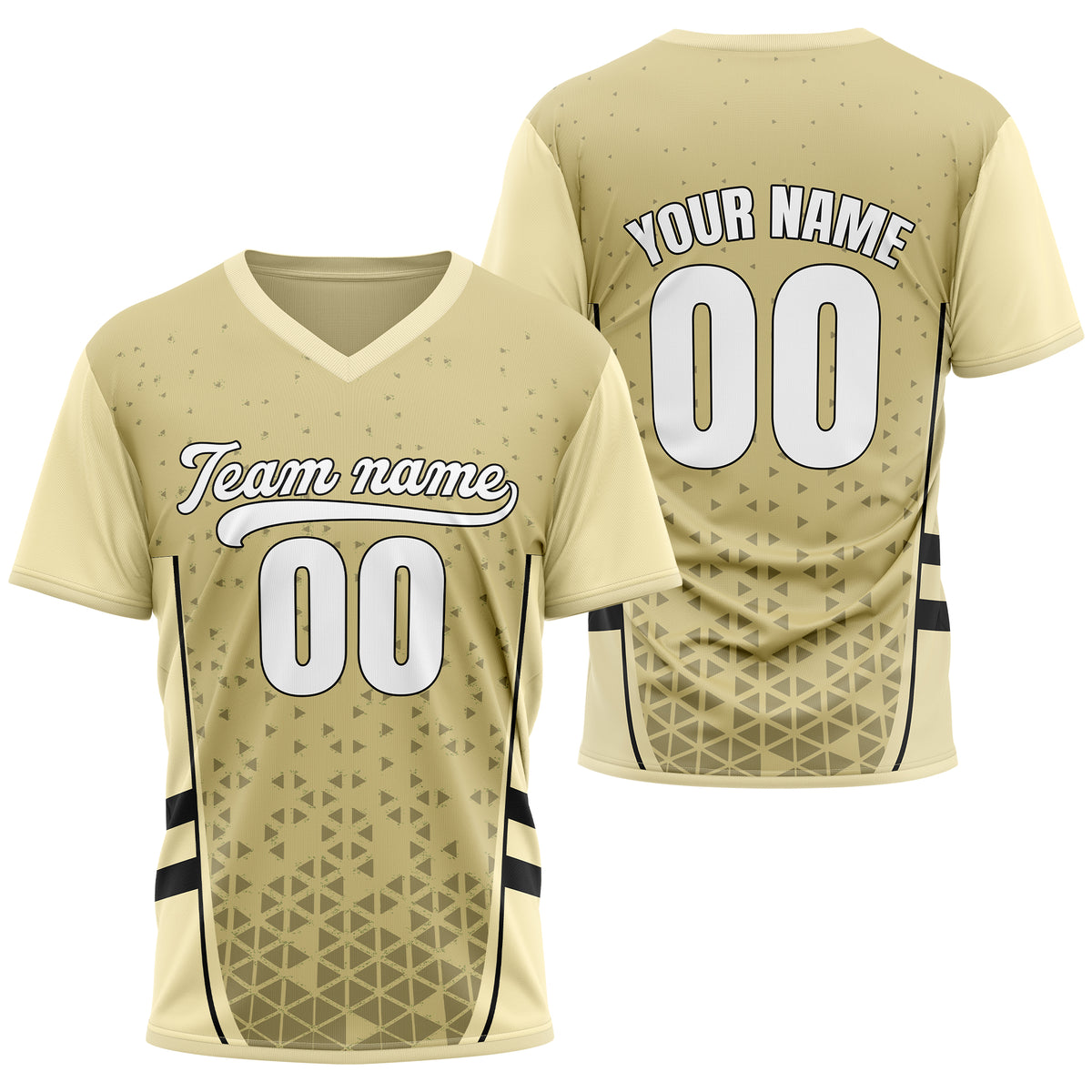 Custom HexaFade Khaki Pullover Baseball Sports Jersey Personalized Uniform with Name &amp; Number
