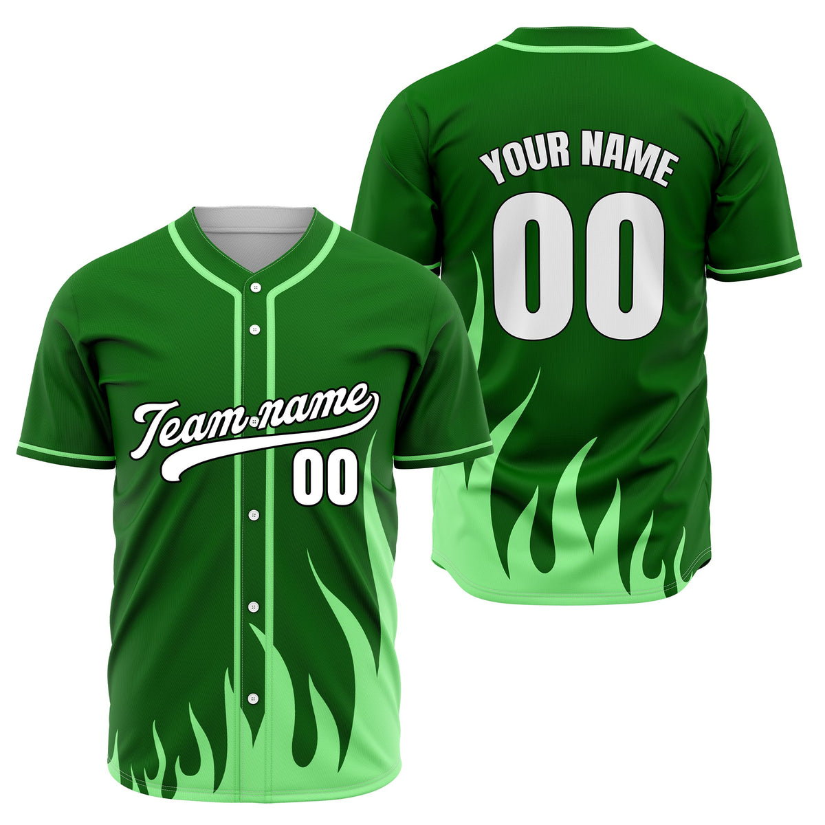 Custom Fire Pulse Aqua Baseball Sports Jersey Personalized Uniform with Name & Number