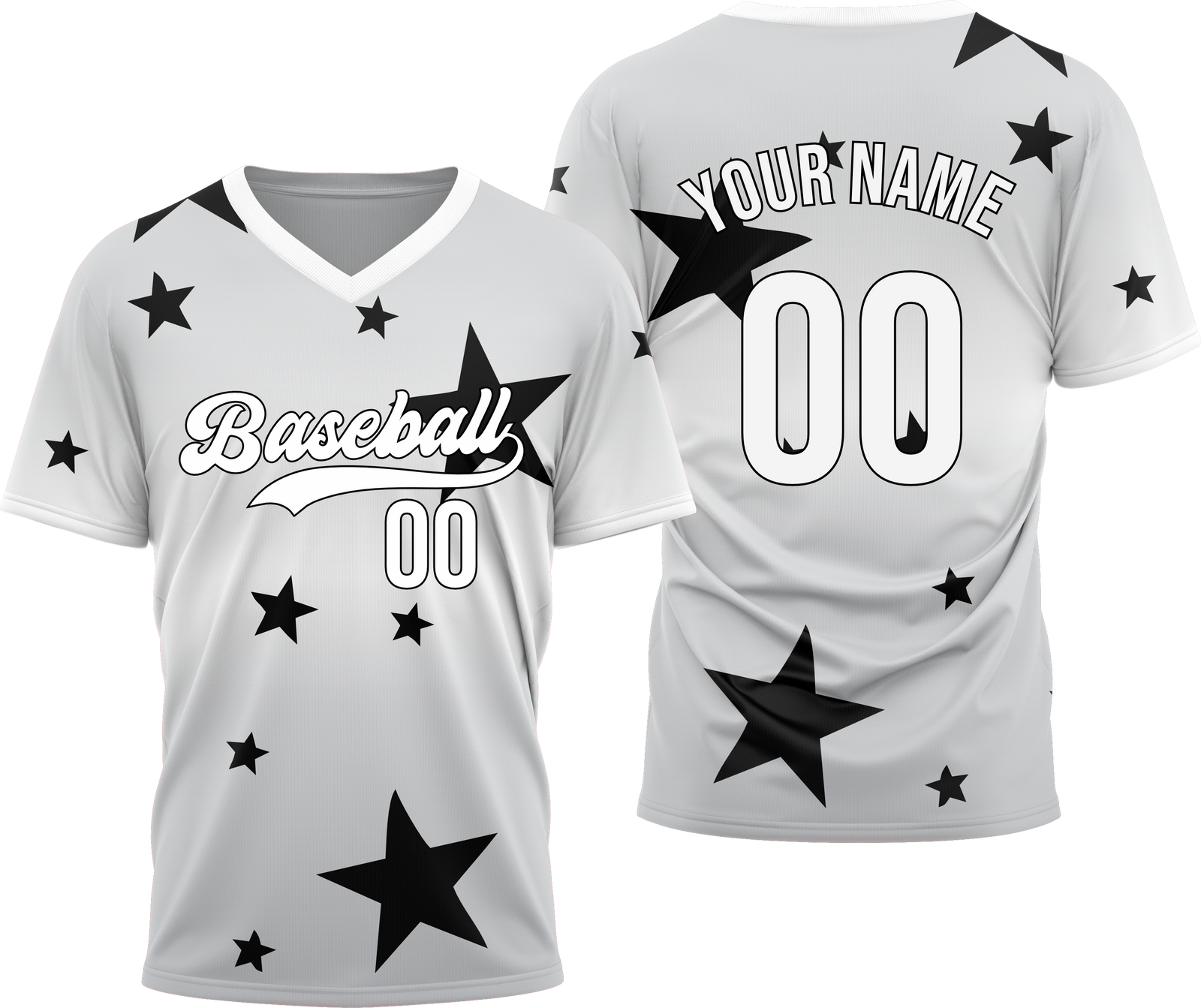 Custom Starfall Gradient Baseball Red Sports Jersey Personalized Uniform with Name & Number