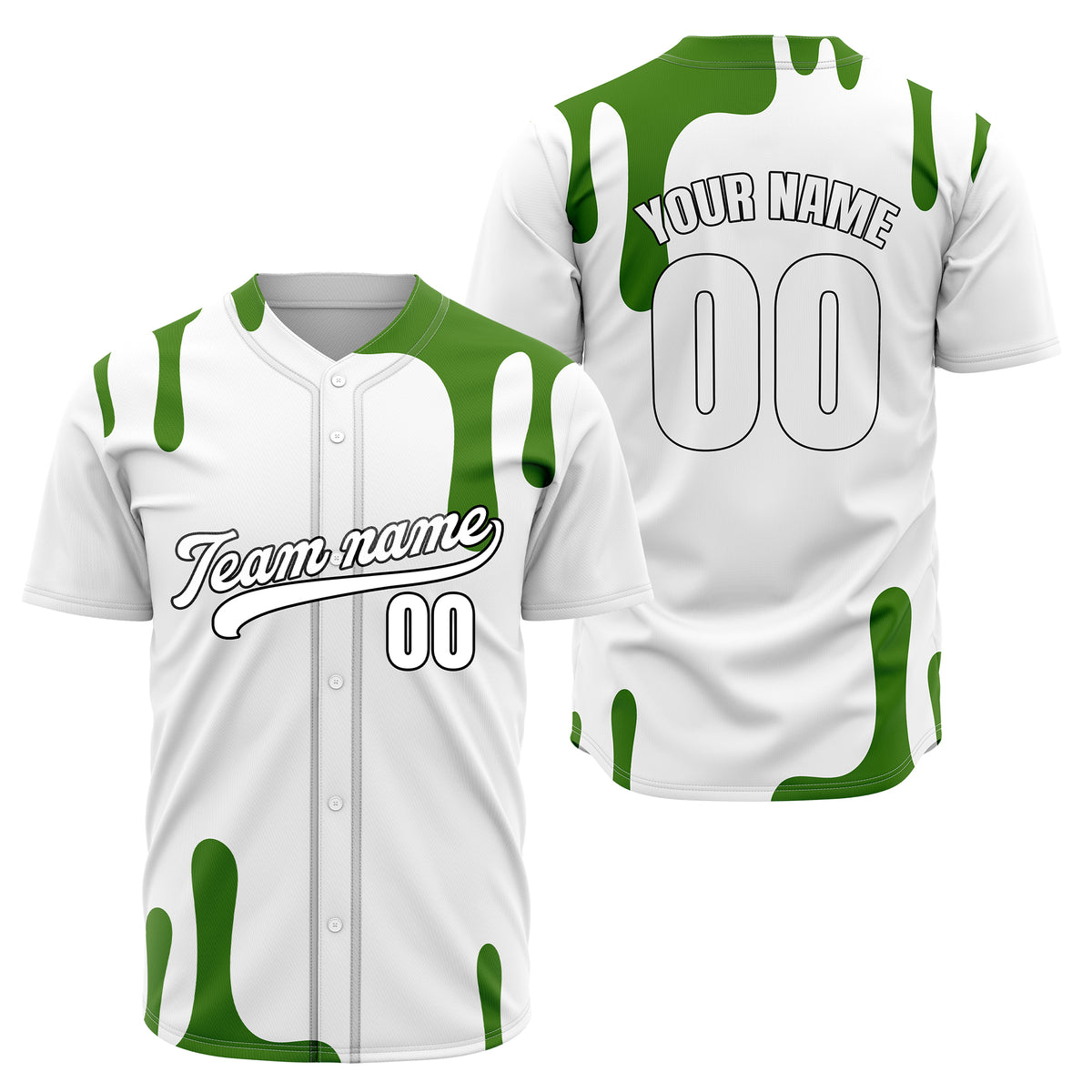 Custom Ink Dripline White Sports Jersey Personalized Uniform with Name &amp; Number