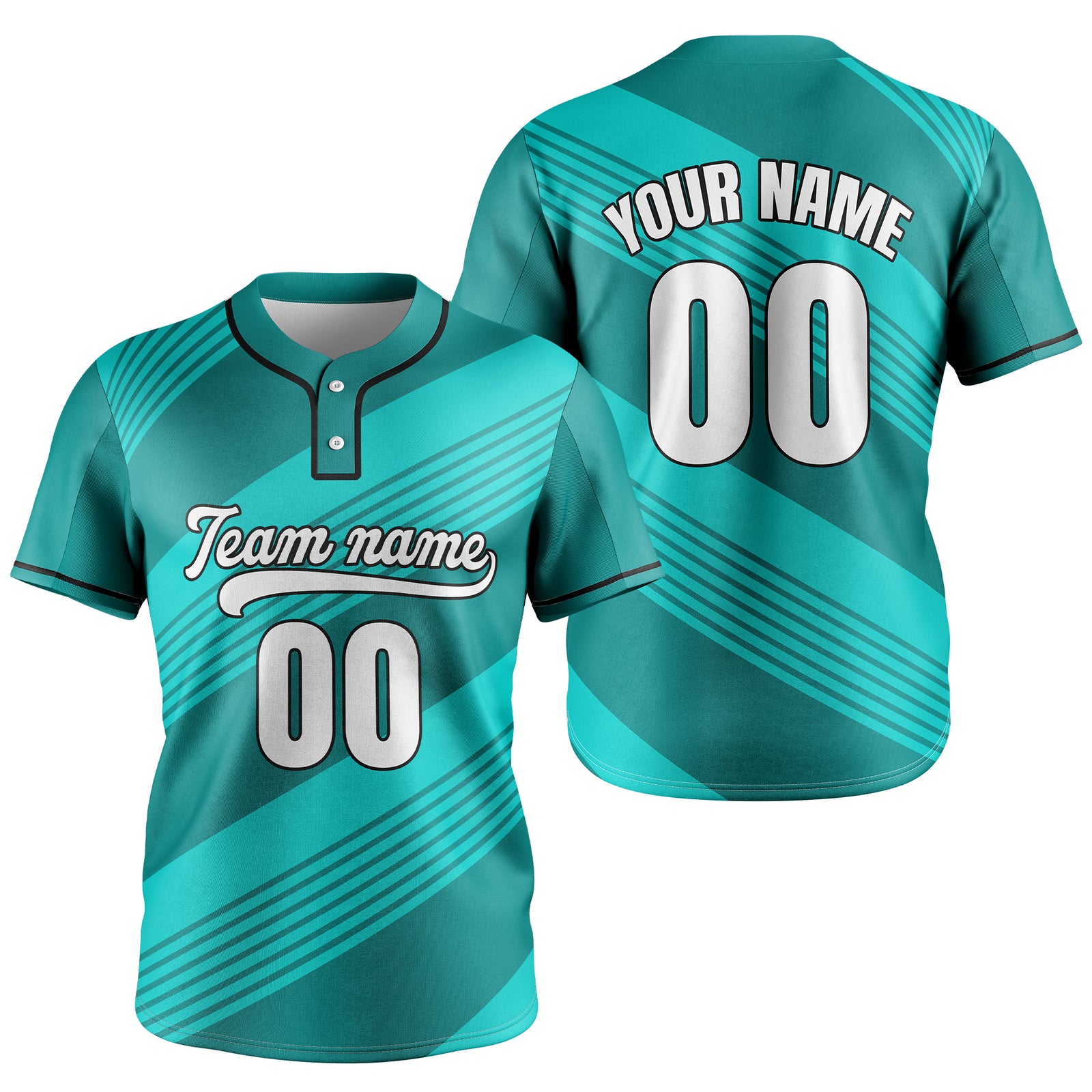 Custom Crossfire Teal Baseball Sports Jersey Personalized Uniform with Name & Number