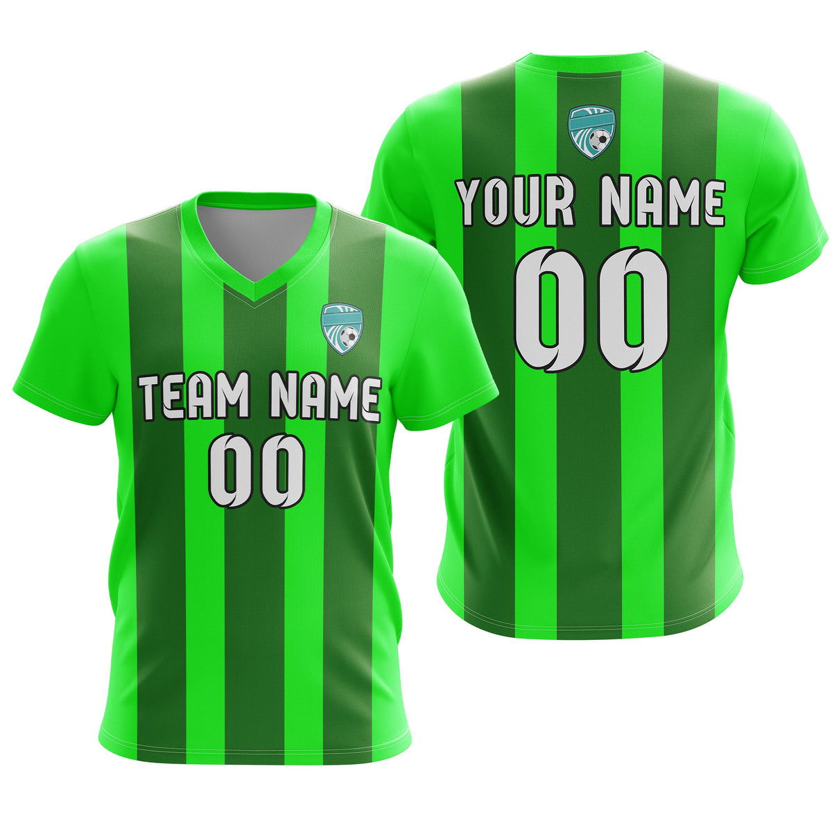Custom Striker Stripe V-Neck D1 Soccer Sport Tops Jersey