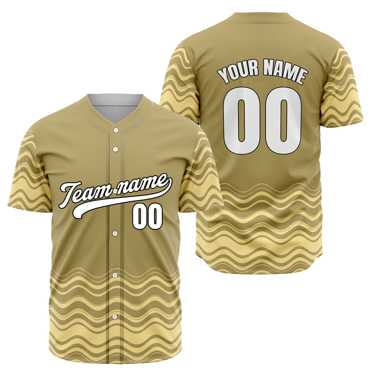 Custom Teal Baseball Wave Sports Jersey Personalized Uniform with Name & Number