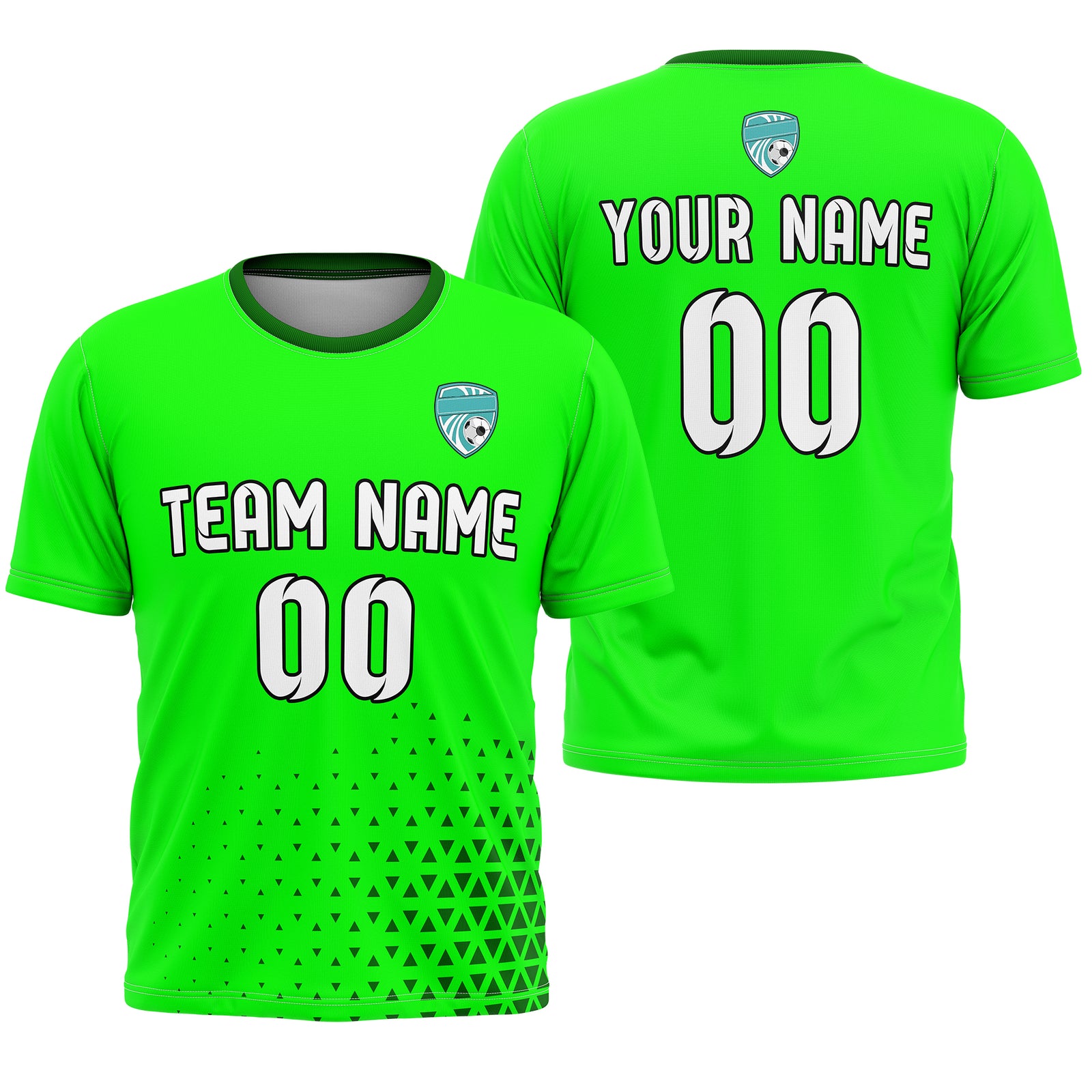 Custom Tri-Edge R Side Pattern Soccer Black Sport Tops Jersey