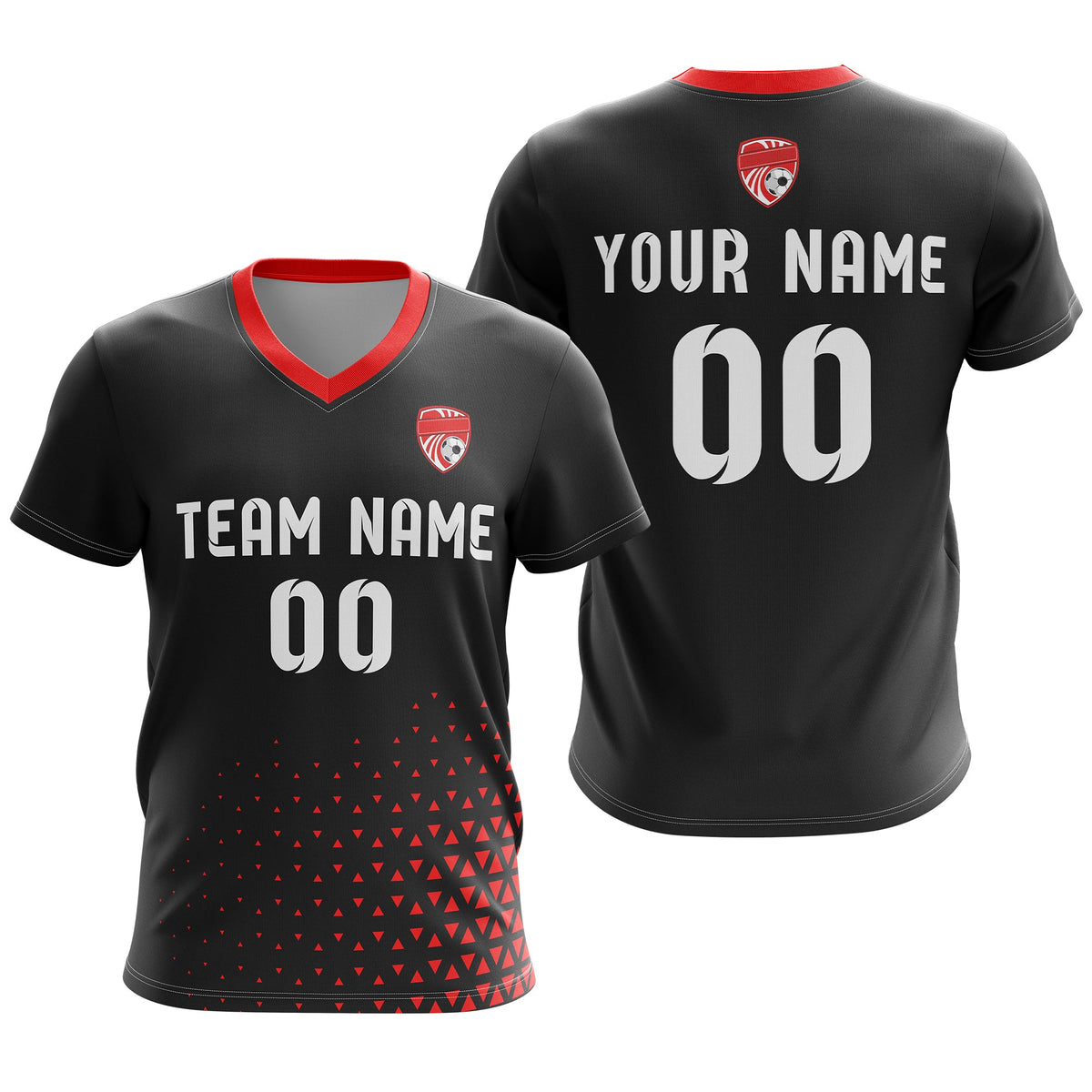 Custom Tri-Edge V-Side Pattern D3 Soccer Sport Tops Jersey