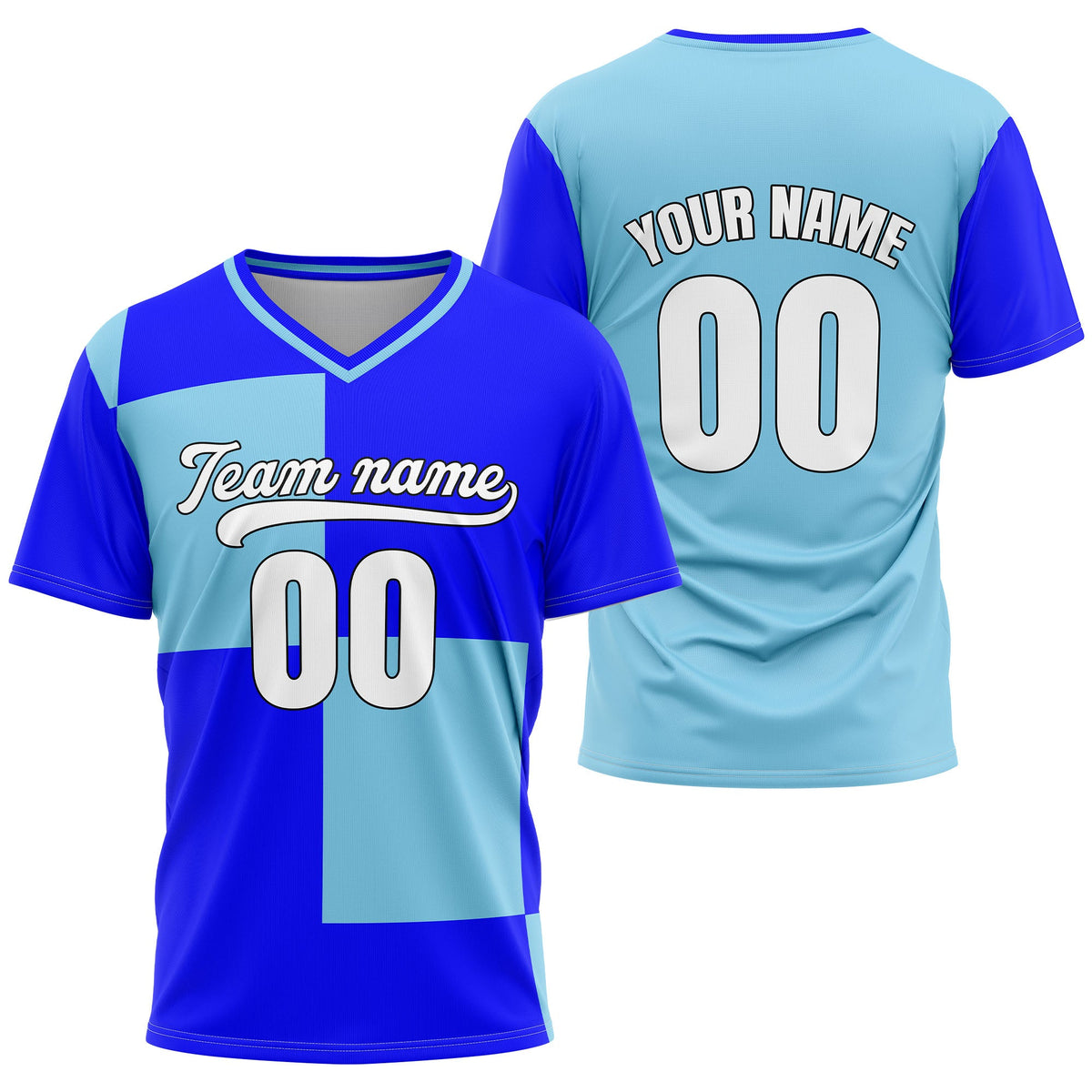 Custom Apex Colorblock Aqua Baseball Sports Jersey Personalized Uniform with Name & Number
