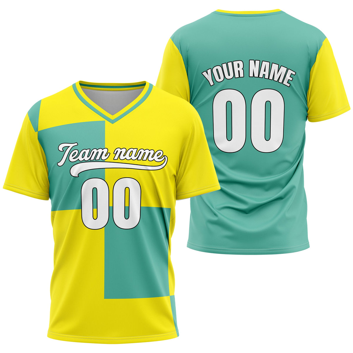 Custom Pulseline Color Block Baseball Yellow Sports Jersey Personalized Uniform with Name &amp; Number