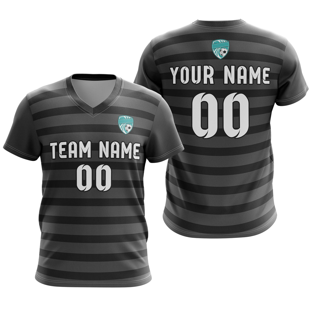 Custom V Neck Soccer Elite Stripe Pro D2 Sport Tops Jersey