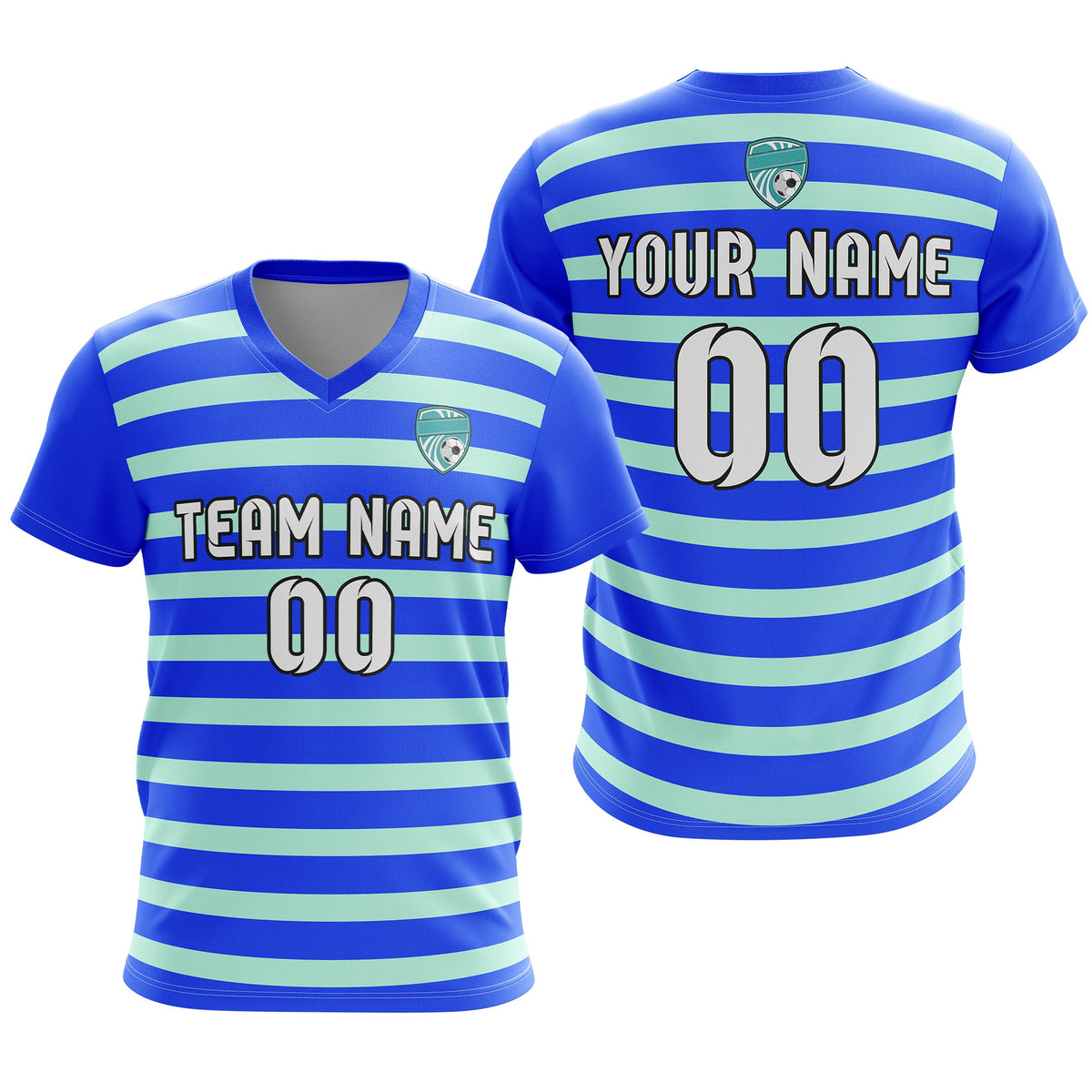 Custom V Neck Soccer Elite Stripe Pro D2 Sport Tops Jersey