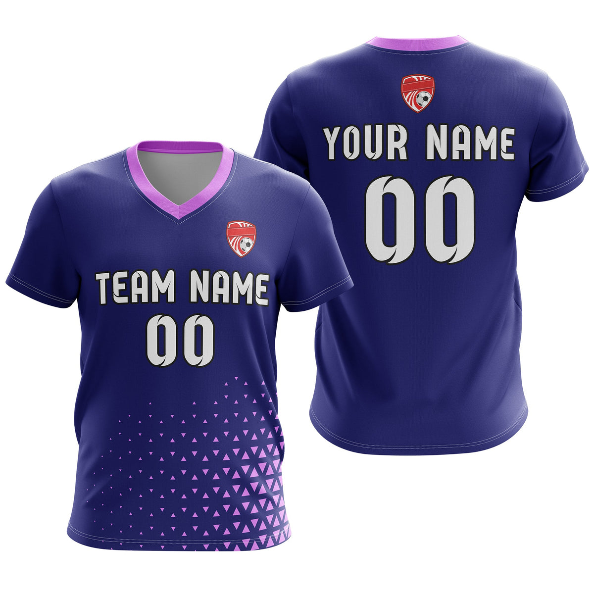 Custom Tri-Edge V-Side Pattern D3 Soccer Sport Tops Jersey