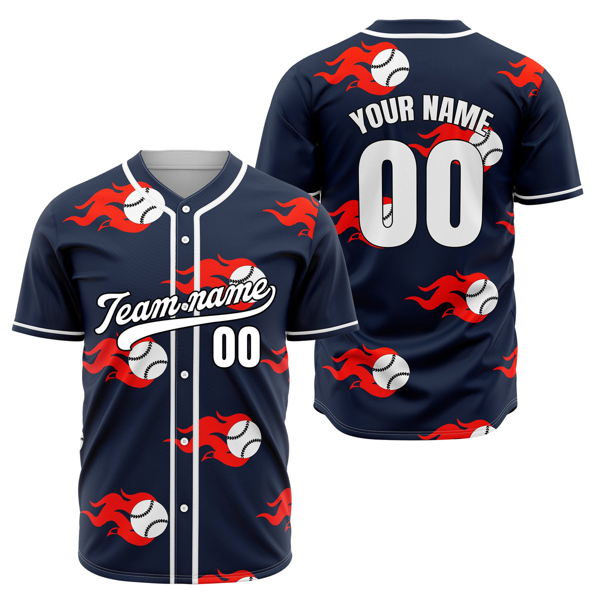 Custom Fireballers Aqua Baseball Sports Jersey Personalized Uniform with Name & Number