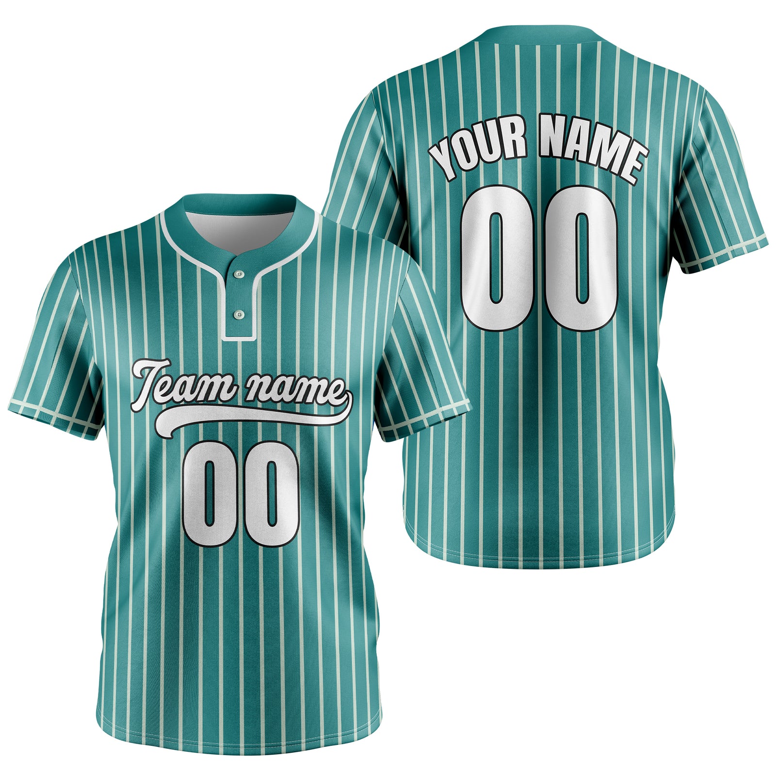 Custom Pinstripe Baseball White Sports Jersey Personalized Uniform with Name & Number