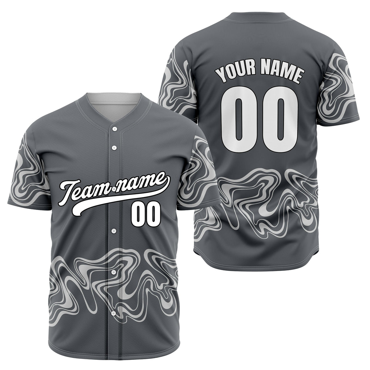 Custom Teal Baseball Wave Sports Jersey Personalized Uniform with Name & Number