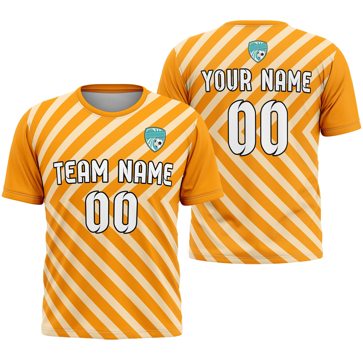 Custom Soccer R Stripes D3 Pro Line Aqua Sports Tops Jersey