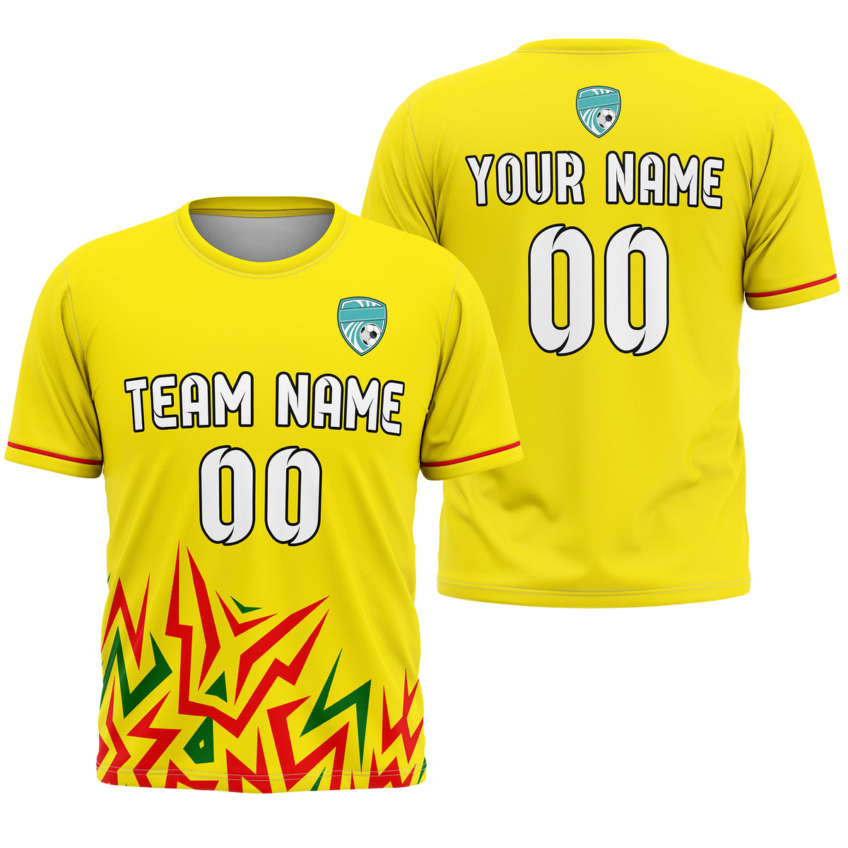 Custom Spark Strike R Side Pattern Soccer Red Sport Tops Jersey