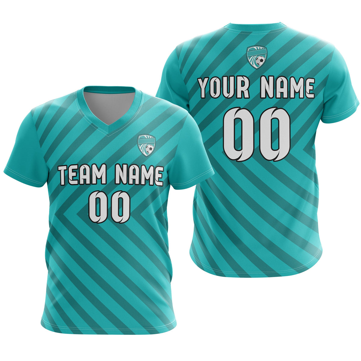 Custom Soccer Swift Stripe V-Neck D3 Sport Tops Jersey